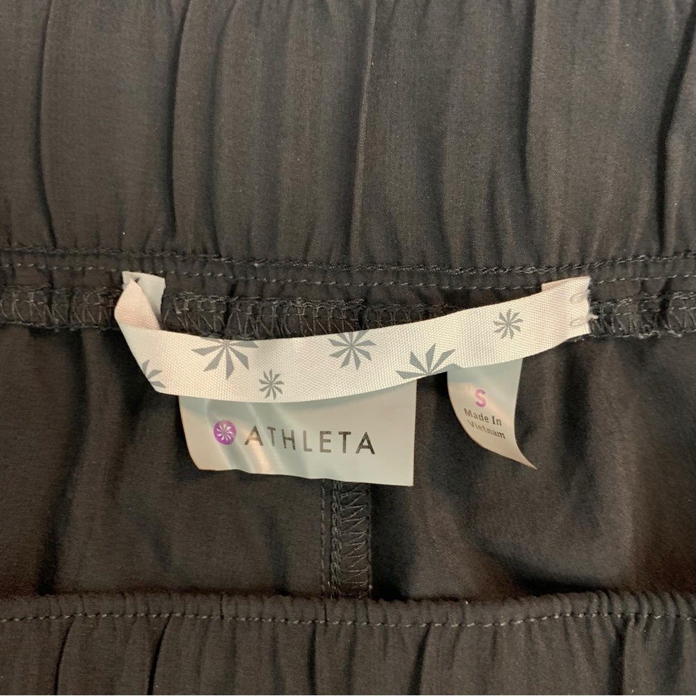 ATHLETA Black Performance Drawstring Zip Pocket S… - image 3